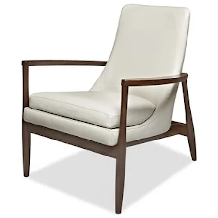 Contemporary Exposed Wood Accent Chair